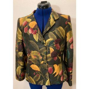 Linda Allard Ellen Tracy - Fruit Pattern Jacket - Size 8P
